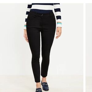 NWOT LOFT Curvy Sutton Skinny Pants Black Size 10 Work Office Casual Business